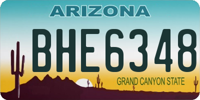 AZ license plate BHE6348