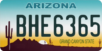 AZ license plate BHE6365