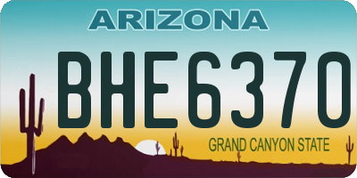 AZ license plate BHE6370