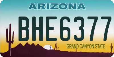 AZ license plate BHE6377