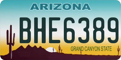 AZ license plate BHE6389