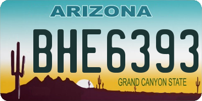 AZ license plate BHE6393