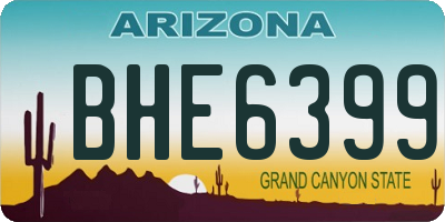 AZ license plate BHE6399