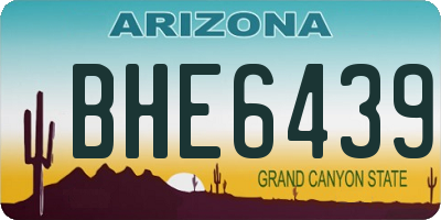 AZ license plate BHE6439