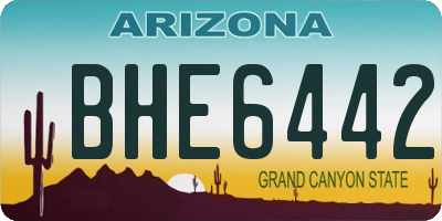 AZ license plate BHE6442