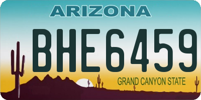 AZ license plate BHE6459