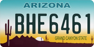 AZ license plate BHE6461