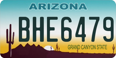 AZ license plate BHE6479