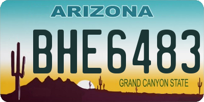 AZ license plate BHE6483