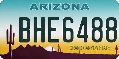 AZ license plate BHE6488
