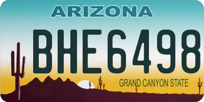 AZ license plate BHE6498