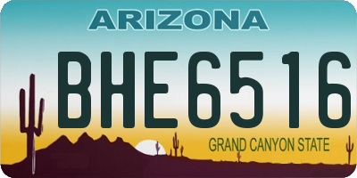 AZ license plate BHE6516