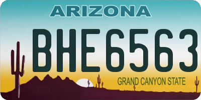 AZ license plate BHE6563