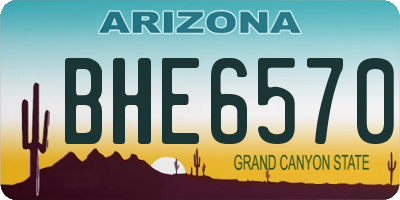 AZ license plate BHE6570