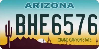 AZ license plate BHE6576