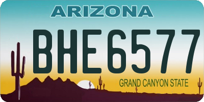 AZ license plate BHE6577