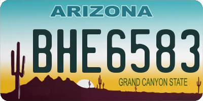 AZ license plate BHE6583
