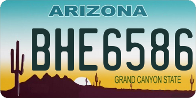 AZ license plate BHE6586
