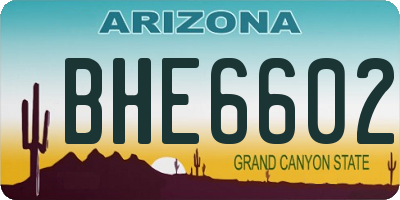 AZ license plate BHE6602