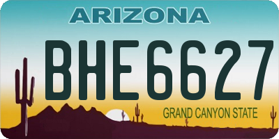 AZ license plate BHE6627