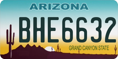AZ license plate BHE6632