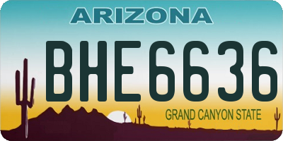 AZ license plate BHE6636