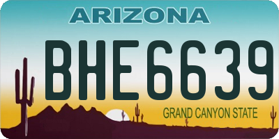 AZ license plate BHE6639