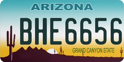 AZ license plate BHE6656
