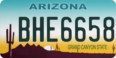 AZ license plate BHE6658