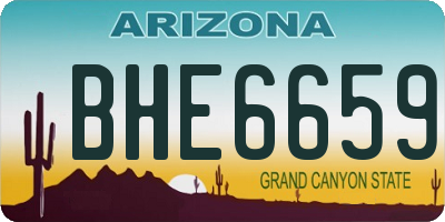 AZ license plate BHE6659