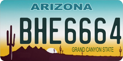 AZ license plate BHE6664