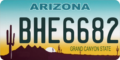 AZ license plate BHE6682