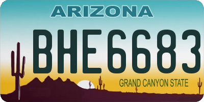 AZ license plate BHE6683