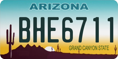 AZ license plate BHE6711