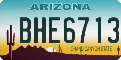 AZ license plate BHE6713