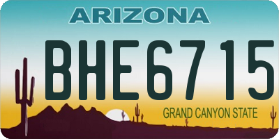 AZ license plate BHE6715