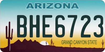 AZ license plate BHE6723