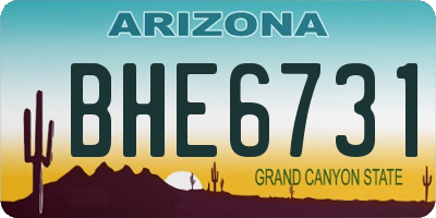 AZ license plate BHE6731