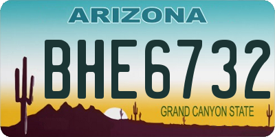 AZ license plate BHE6732