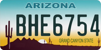 AZ license plate BHE6754