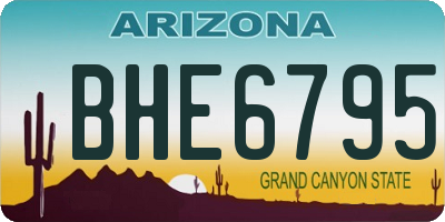AZ license plate BHE6795