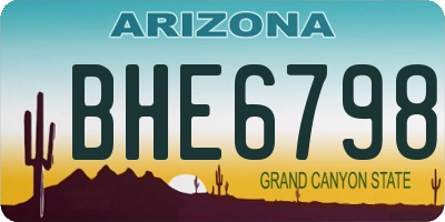 AZ license plate BHE6798