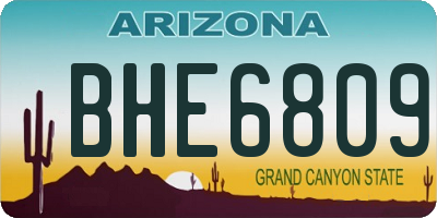 AZ license plate BHE6809