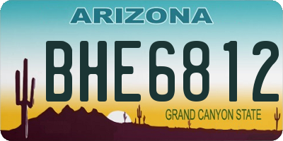 AZ license plate BHE6812