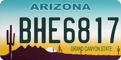 AZ license plate BHE6817