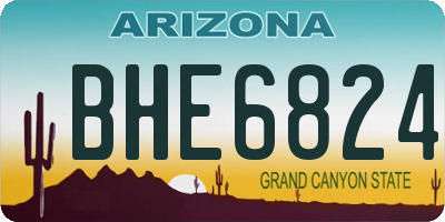 AZ license plate BHE6824