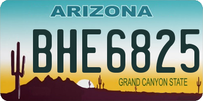 AZ license plate BHE6825