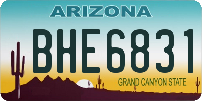 AZ license plate BHE6831