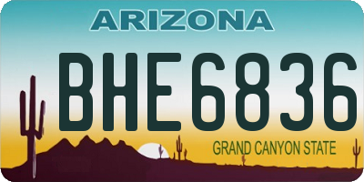 AZ license plate BHE6836
