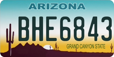 AZ license plate BHE6843